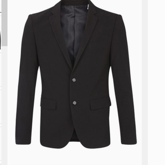 Black 2 button Slim suit coat & pants - Picture 2 of 4